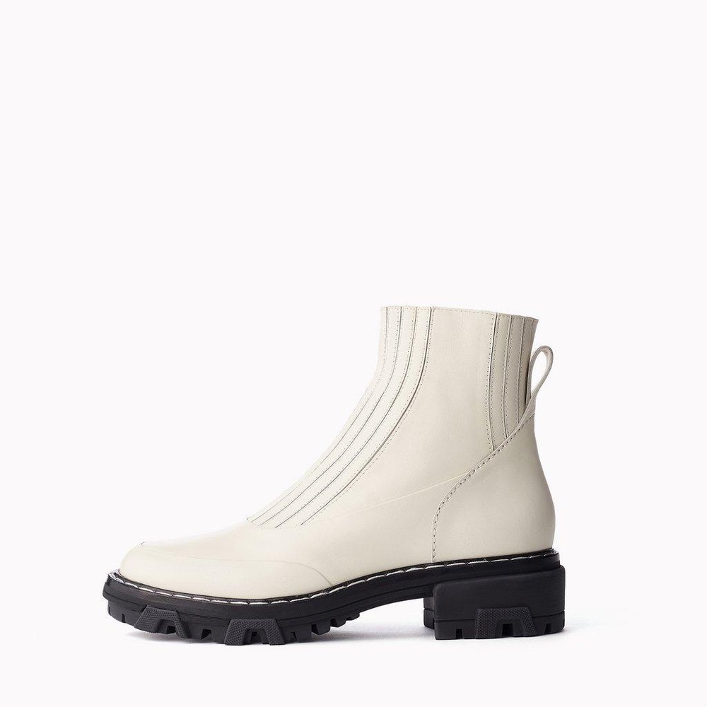 ISO Rag & Bone Shawn Boot in white leather, size 37.5 or 38